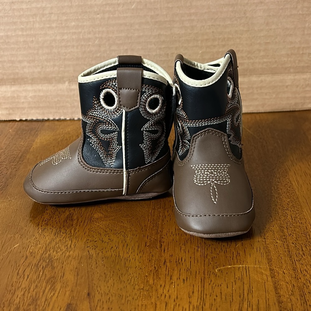 Baby Buckers DBL Barrel Soft Sole Cowboy Boots, Infant Size 3, 6-9 months - Picture 4 of 7